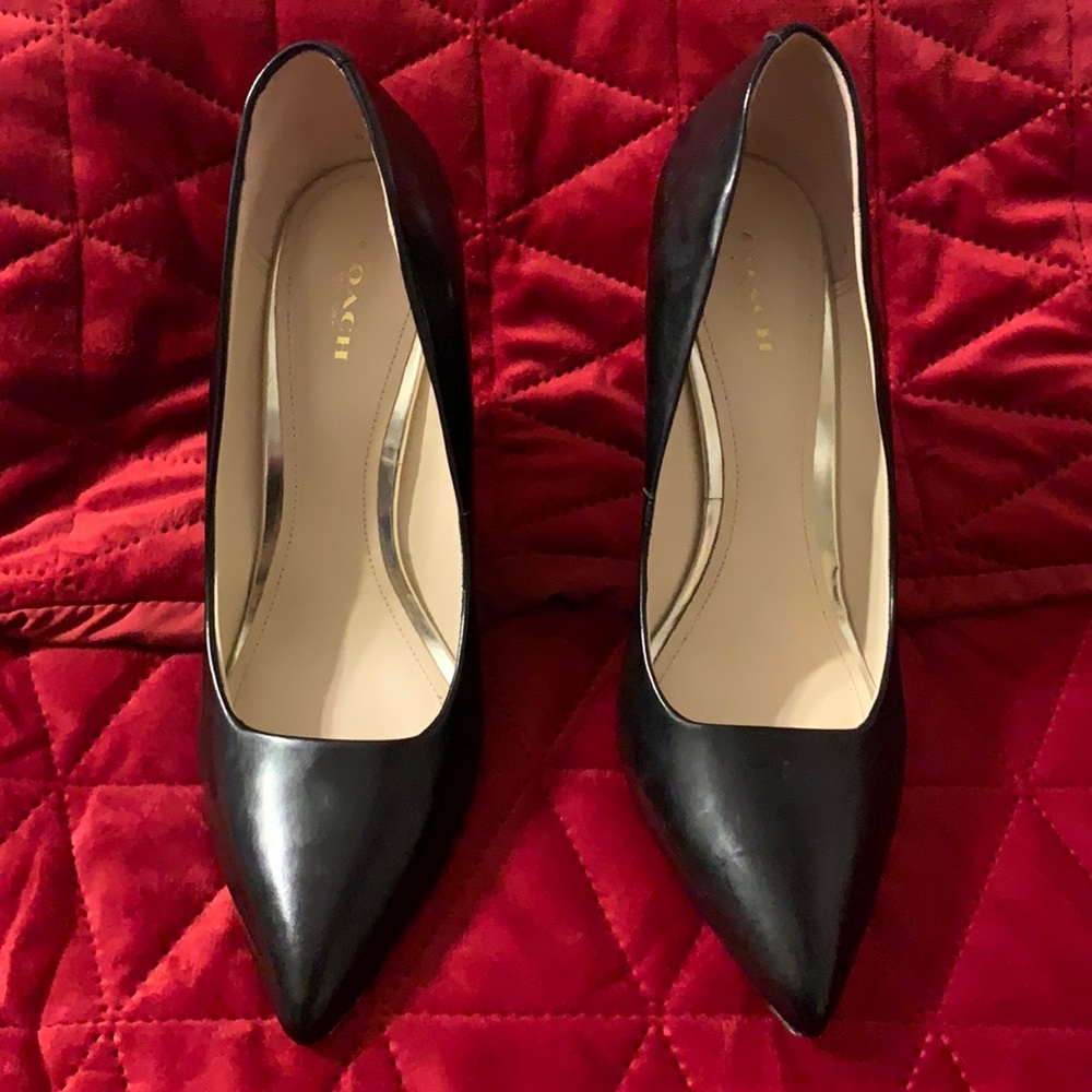 Coach wedge heeled pumps, sz 9